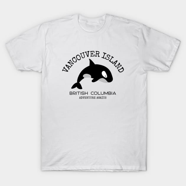 Vancouver Island,  British Columbia Orca T-Shirt by Mountain Morning Graphics